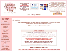 Tablet Screenshot of naturescleansingclay.com